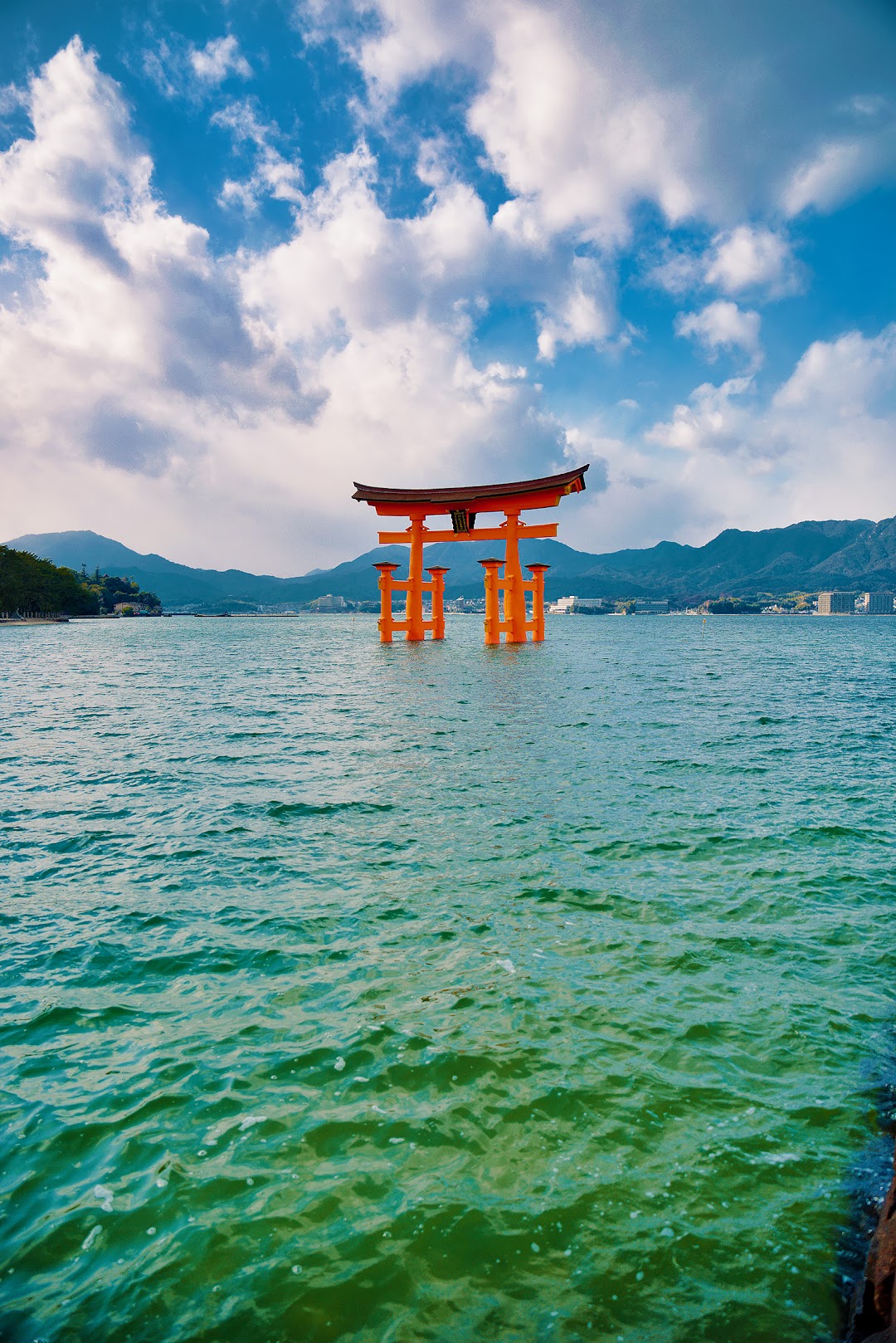 Itsukushima Torii at High Tide